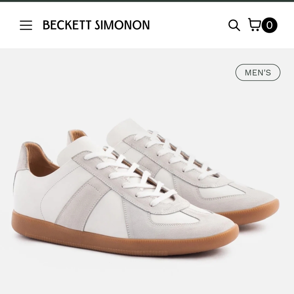 Beckett Simonon Leather and Suede Sneakers